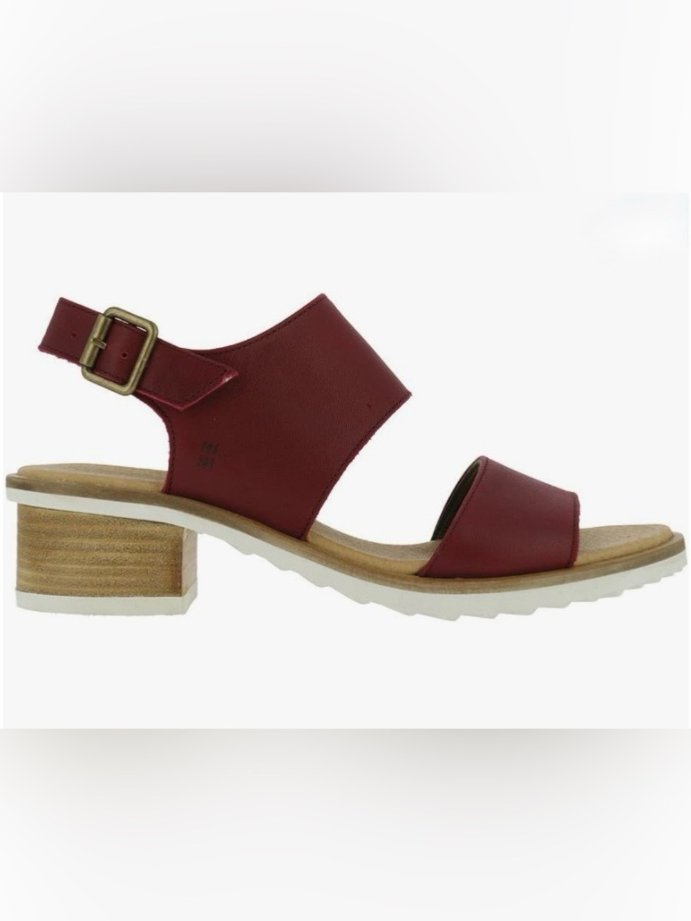 El Naturalista | Cherry Red Leather Heeled Sandal | Size 39 / Size 8.5